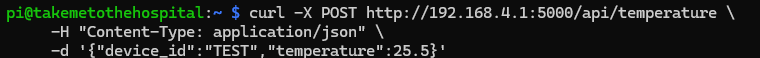 Raspberry Pi 自身から curl でテスト POST を送る